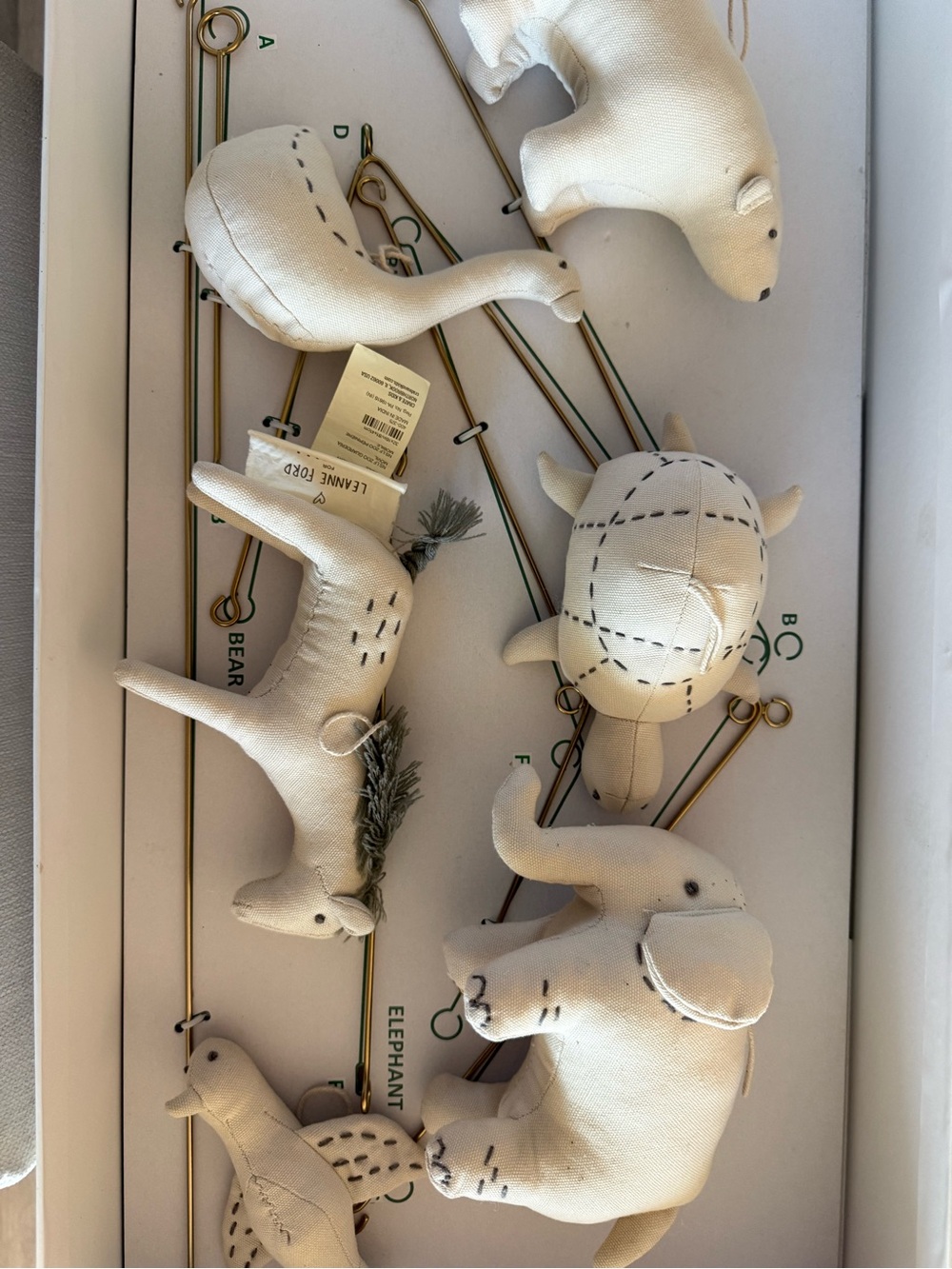 New Leanne Ford for Crate & Barrel Kids Baby Zoo Animal Nursery Crib Mobile